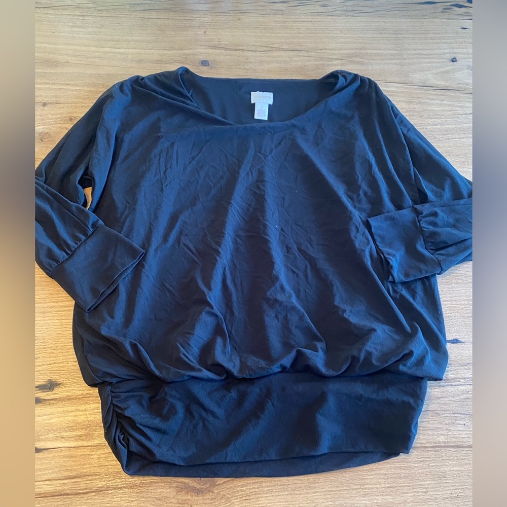 Chico's Black 3/4 Sleeve Boxy Sweatshirt
Women’s 1 Preloved